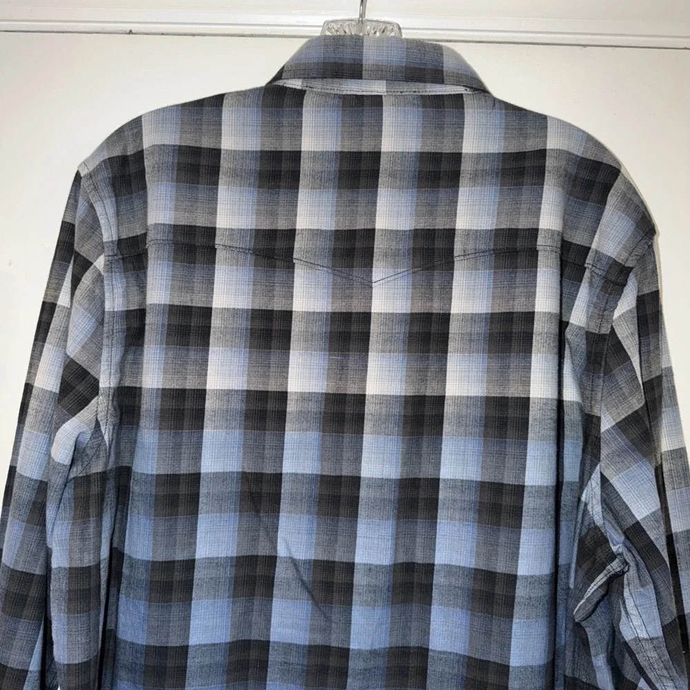 True Religion Shirt‎ Mens XL Plaid Button Up Long Sleeve Embroidered Slim